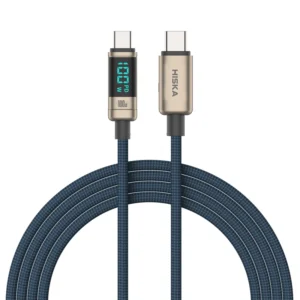 کابل شارژ و تبدیل USB-C به USB-C هیسکا LX-20CC | شارژ سریع 100 وات با نمایشگر دیجیتال