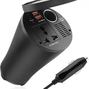 مبدل برق خودرو (اینورتر) 150 وات و شارژر فندکی جالیوانی خودرو