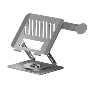 استند لپ ‌تاپ تاشو پرودو مدل Porodo Foldable 360° Dual-Use Laptop Stand with MagSafe Phone Holder | تنظیم 360 درجه و طراحی ارگونومیک