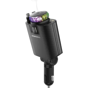 شارژر فندکی پرودو مدل Porodo AromaGlow 120W Fast Car Charger with Aromatherapy Diffuser | شارژ سریع 120 وات با خوشبوکننده خودرو