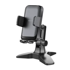 هولدر رومیزی موبایل پرودو مدل Porodo Multi-Angle Desk Phone Holder PD-HSM02-BK | پایه نگهدارنده قابل تنظیم 360 درجه