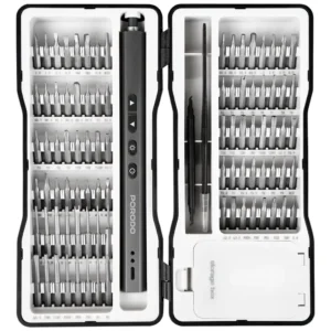 کیت پیچ گوشتی شارژی پرودو مدل Porodo TechFix 97-in-1 Electric Screwdriver Kit | مجموعه 97 تکه با شارژ USB-C