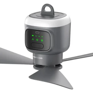 پنکه سقفی شارژی کمپینگ پرودو مدل Porodo Lifestyle Camping Rechargeable Ceiling Fan | باتری 12000mAh و ریموت کنترل
