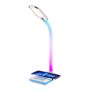 چراغ رومیزی گیمینگ پورودو PDX119 | RGB + شارژر بی‌سیم 10 وات