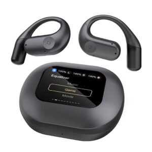 هدفون بی‌سیم پاورولوژی مدل Powerology Air Conduction ENC TWS Earbuds PWLAU007 | هدفون گوش‌باز با نمایشگر لمسی