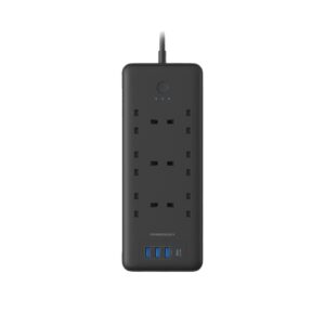 چندراهی برق پاورولوژی مدل Powerology 48W 6AC Power Strip PWPS48WBK | محافظ برق 6 پریز با USB-C PD و QC