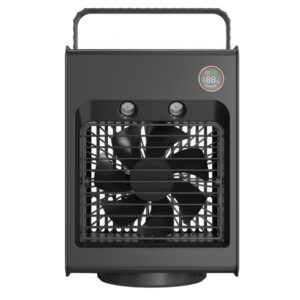 پنکه مه‌پاش شارژی پرودو مدل Porodo Lifestyle Air & Mist Portable Cooling Fan | چراغ خواب، چرخش خودکار و باتری 4000mAh