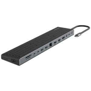 هاب USB-C و پایه لپ‌تاپ 13 در 1 پاورولوژی مدل Powerology Nexis PWDC4DBBK | داک چندنمایشگر با PD 100W و خروجی 4K
