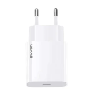 شارژر دیواری USAMS CC118 | توان 20 وات، USB-C و شارژ سریع PD 3.0