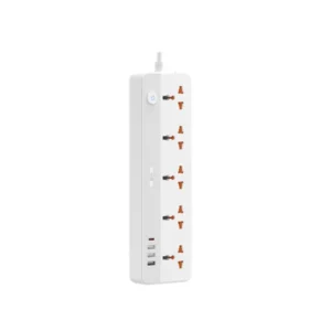 چندراهی برق Biva PS-06 با 5 پریز و شارژ USB-C 20 وات