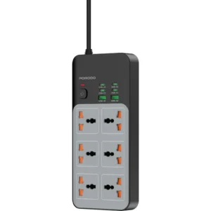 چندراهی برق 3000 وات پرودو مدل FWC100 | تایمر، 6 خروجی AC و 6 خروجی USB